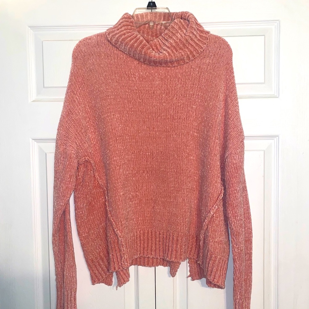Pink Soft Cowl Neck Sweater